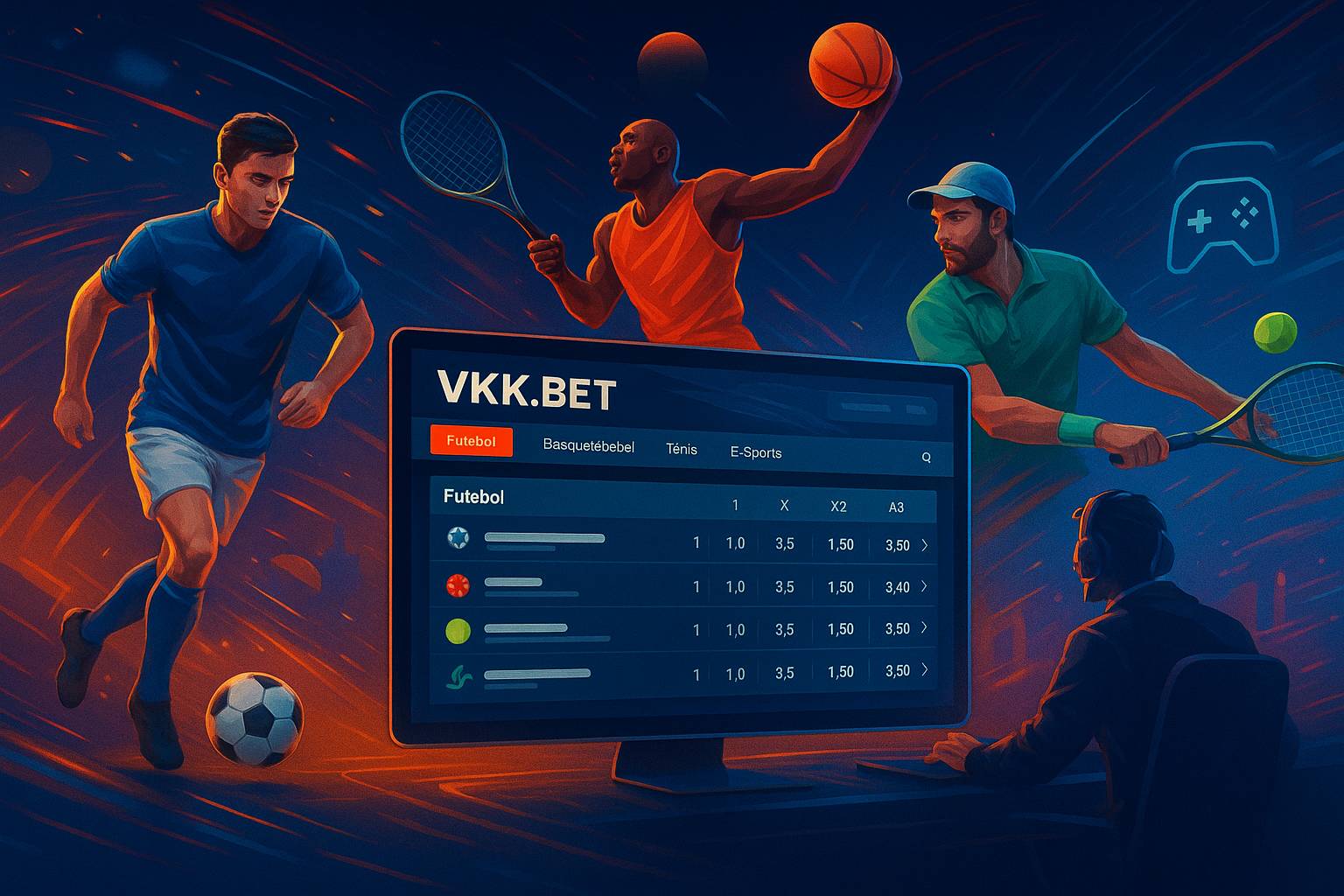 Aposte em apostas esportivas no cassino online VKK.BET